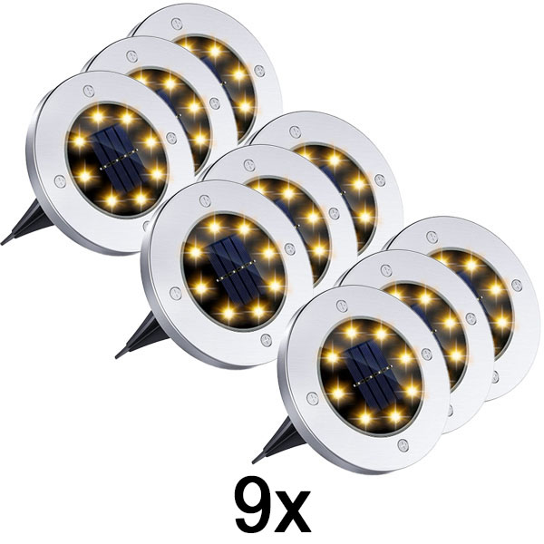 3x Luzes solares de solo para uso externo (3 unid.) | LUMIGARD