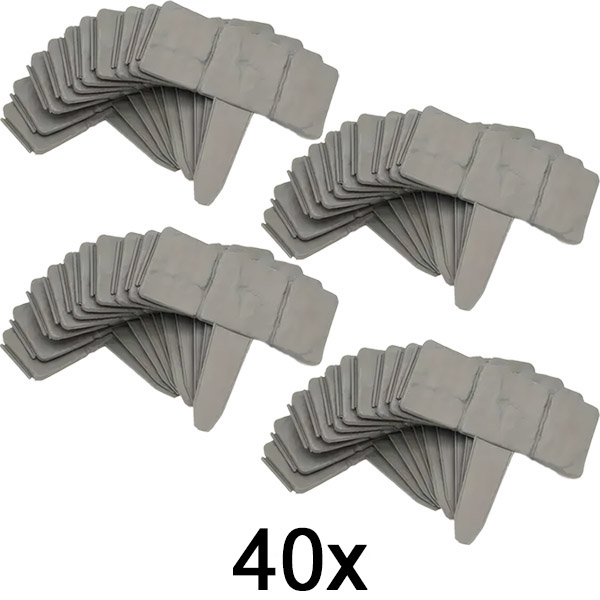 4x Bordas de jardim estilo pedra (10 Unid.) | MINIFENCE