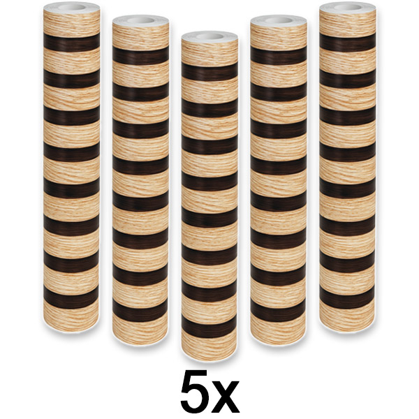 5x Adesivo de parede elegante com efeito em madeira | LINEWALL
